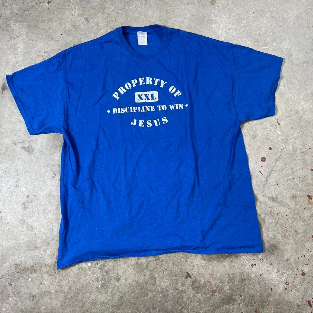 Vintage Property Of Jesus "Discipline To Win" Men's Xxl T-Shirt